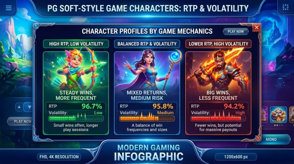 Perbedaan Karakter Game PG Soft Berdasarkan RTP dan Tingkat Volatilitas